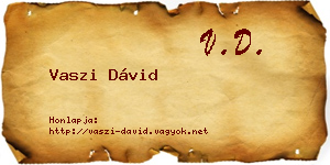 Vaszi Dávid névjegykártya
